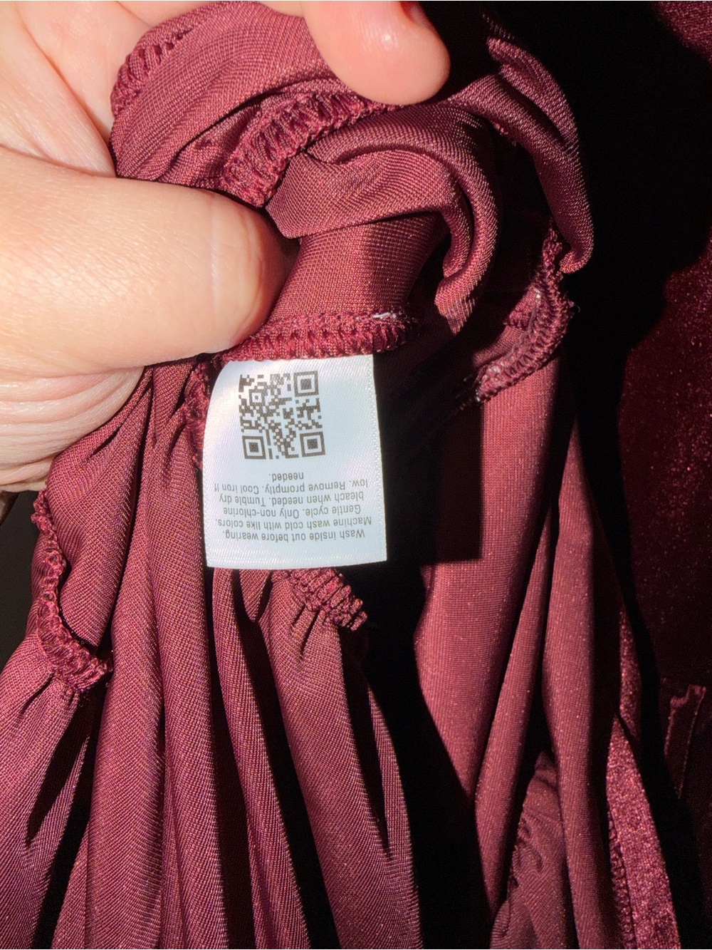 LC Lauren Conrad Velvet Scoop Neck Dress - Burgundy - Picture 5 of 5
